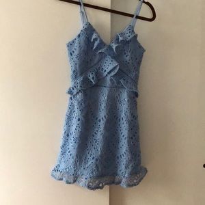 Misguided dress Lace cami ruffle waist tea
